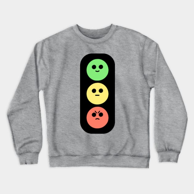 Traffic Light Emotions Crewneck Sweatshirt by JadedOddity